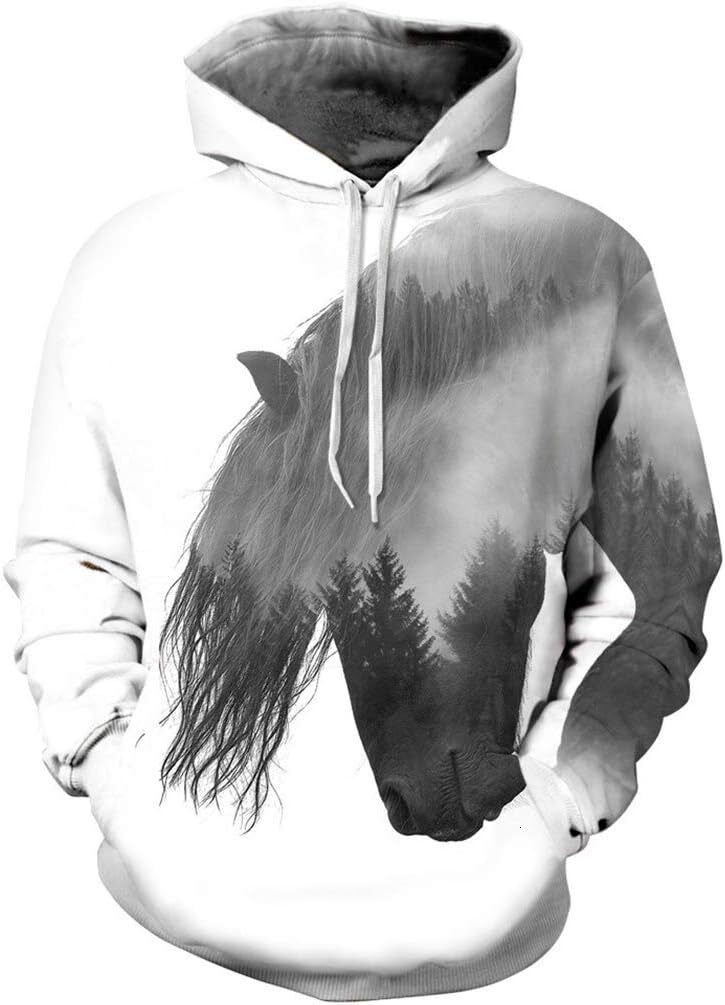 Hoodie for Mens Womens Unisex Hoodies 3D Print Galaxy Pullover Hooded Sweatshirt Hoodies with Big Pockets for Teen Men, Teen Boy, Fashionable and Warm