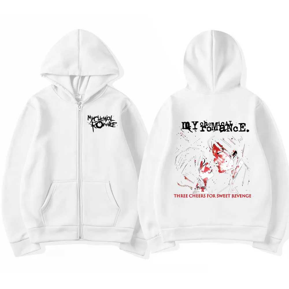Rock Band My Chemical Romance Mcr Dead Zipper Hoodie Black Parade Punk Emo Zip Up Sweatshirt Men Fashion Vintage Hip Hop Hoodies X250129
