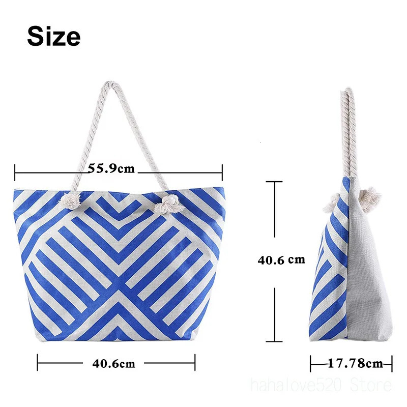 Womens Large Capacity Beach Bag Sports Fitness Canvas Tote Summer Handbag Shoulder Holiday Female 241029