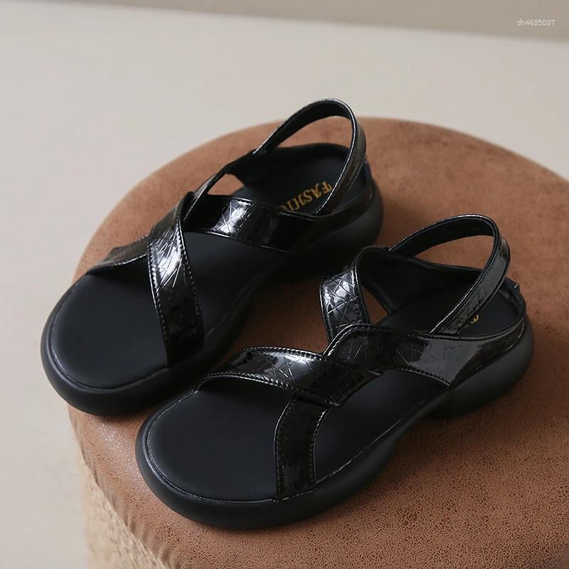 Sandals Women's Summer Soft Comfortable Breathable Non-slip Wear-resistant Pregnant Women Flat Shoes Outdoor Slippers zhanyishengli