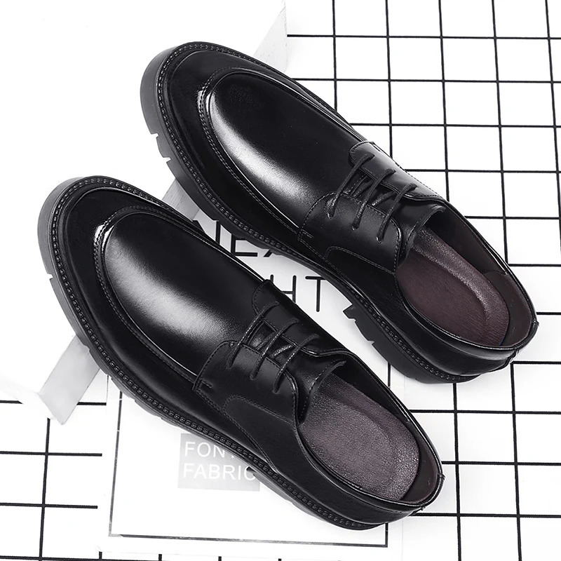8-10cm high gain mens shoes for summer and autumn mens shoes lined with mens hollow business dresses mens elevator leather shoes 241031