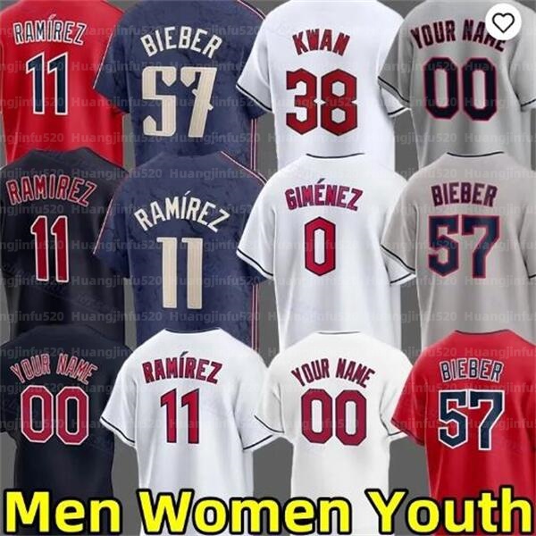 City Connect 11 Jose Ramirez Andres Gimenez Custom Baseball Jersey Steven Kwan Josh Naylor David Fry Cleveland Shane Bieber Bo Triston