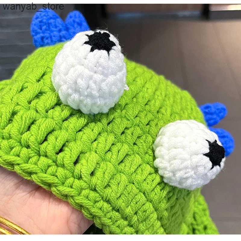 Wide Brim Hats Bucket Hats Unisex Balaclava Fashion Cosplay Carnival Party Winter Warm Cap Adult Children Autumn Winter Funny Cartoon Monster Knitted 