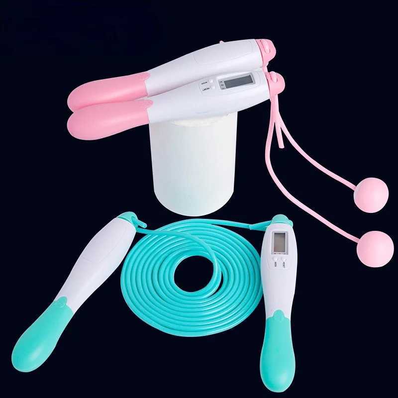Ectronic Jump Rope Set Sliding Rope Intelligent Jump Rope LCD Screen Counting Speed Counter Fitness Exercise Body BuildingW241101