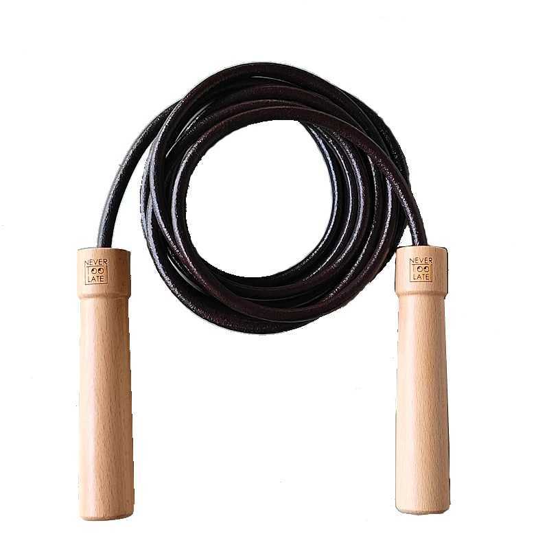 NEVERSTOOLATE BIG HAND HEAVY ROPE Jump Rope with Built in Ball Bearings Wooden Hand Trainer 3m 8mm 305g Jump RopeW241101