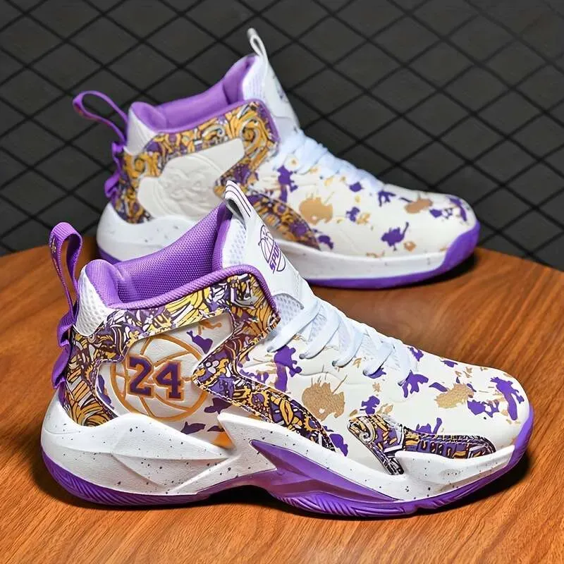 high Men's fashionable top basketball comfortable non slip lace up durable sports shoes, suitable for men's outdoor activities Z 11.1-1 shoe