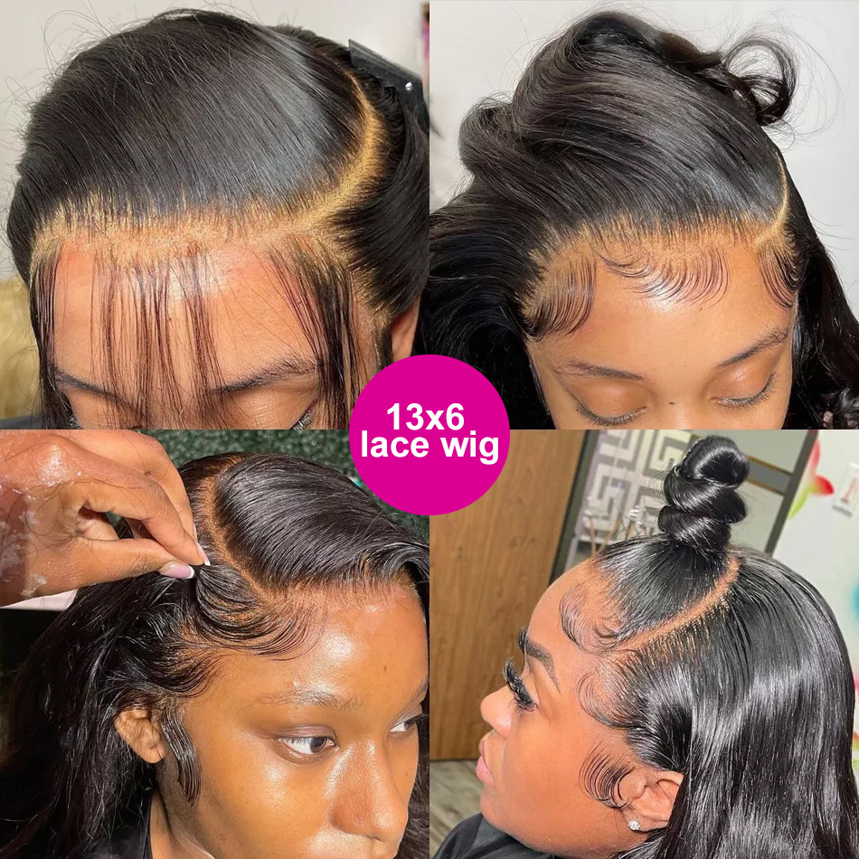 250 Density Wig Human Hair Ready To Wear HD 13x4 13x6 Hd Lace Front Wigs 30 40 Inch Straight Lace Frontal Wig Lace Closure Wigs Synthetic Wigs Hair Wi