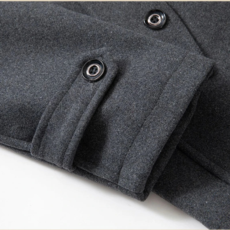 Two Piece Wool Blend Coat Mens Winter Collection Mens Cashmere Coat Ultra Thin Fit Wool Peacock Business Coat Windproof Machine 241031