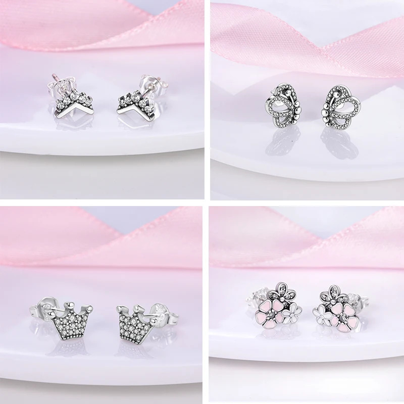 MULA Earring Inlay Stones Double Hoop Original 925 Sterling Silver Ear Studs Jewelry Women Fashion Gift 2023 241031