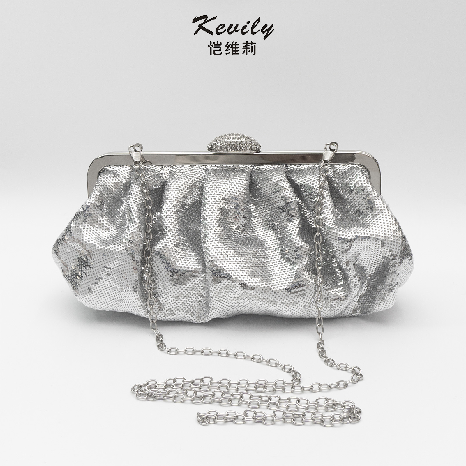 New fish scale sequin dinner bag, new handbag, wedding dress bag