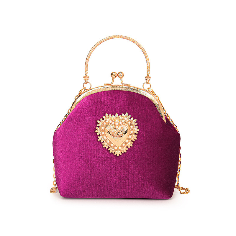 New niche design portable shoulder bag suitable for women's Baroque style evening dress banquet bag mouth red envelope