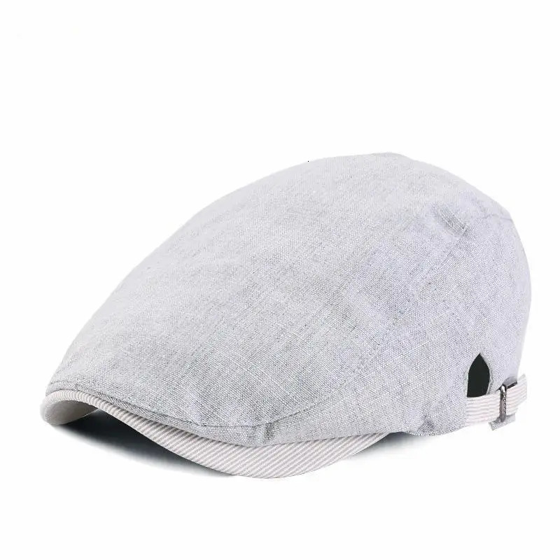 SpringSummer Breathable Lightweight Double Button Adjustable Beret ed cap Painter Hat 241031