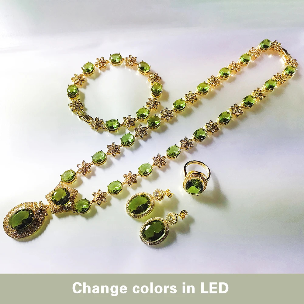 Color changing Sudanese pebble rings earrings bracelets necklaces jewelry sets elegant women color changing under different lighting conditions 241031