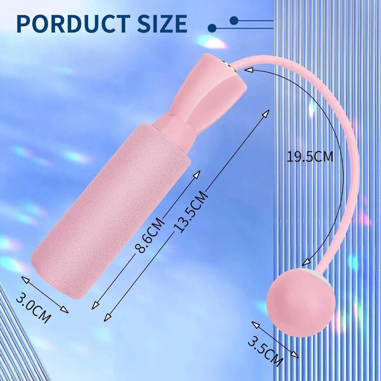 1 heavy jump rope Fitn jump rope with a large ball suitable for indoor sports at home fat burningW241101