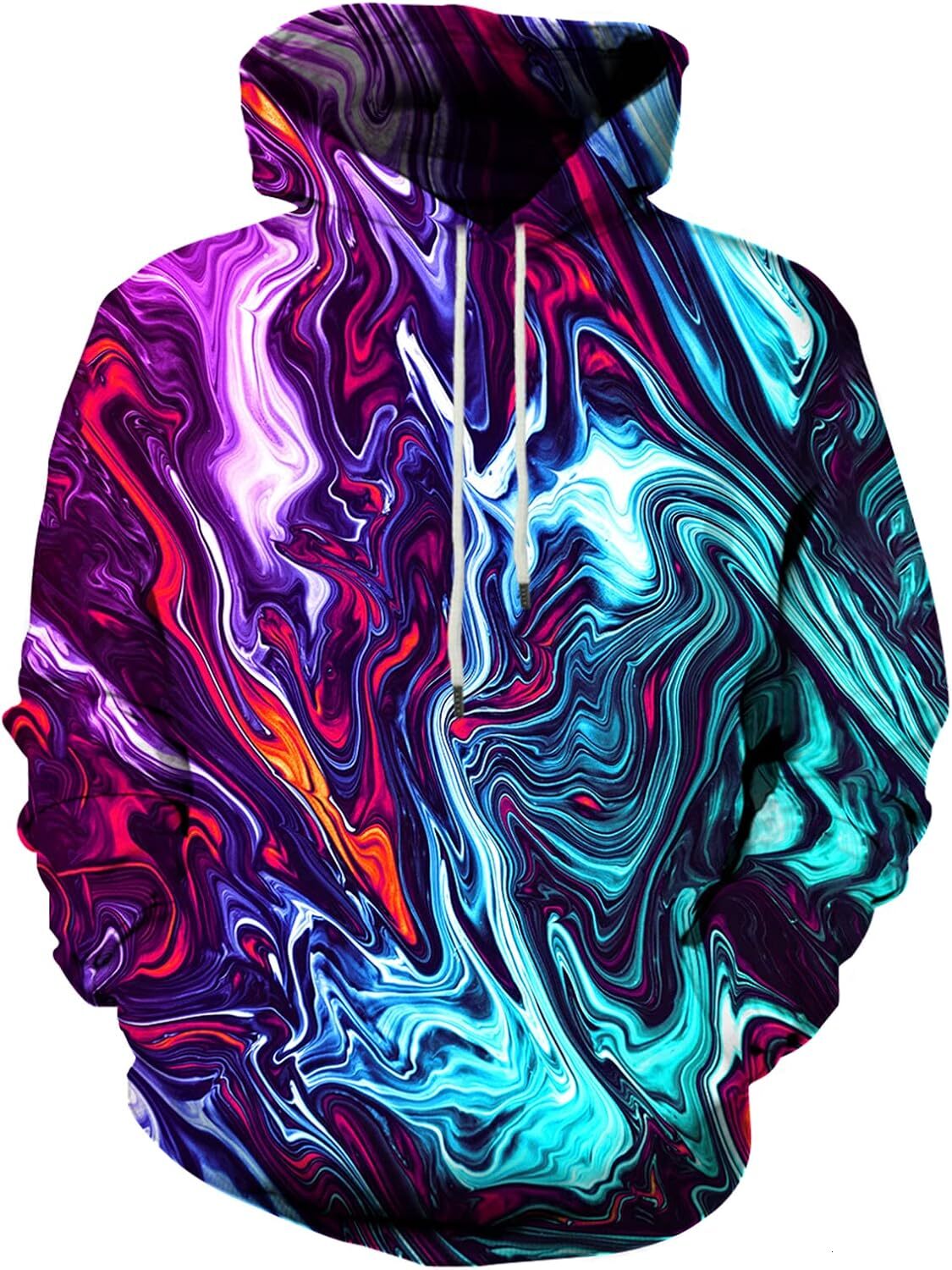 Hoodie for Mens Womens Men Women Fashion Unisex 3D Printed Graphic Novelty Hoodie Cluttered lines with Pocket Graphic Hoodies sweatshirt Pullover Long