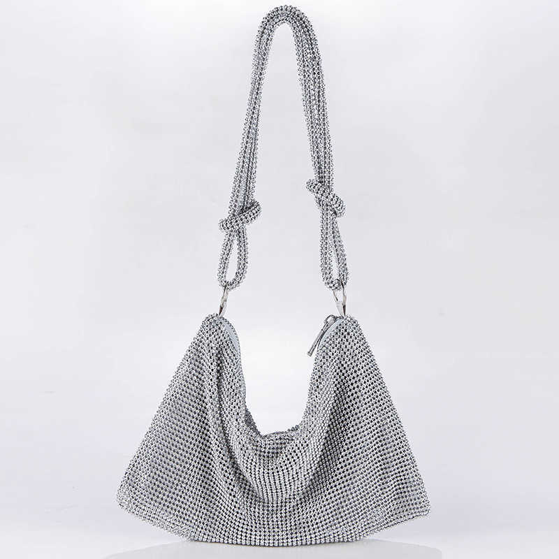 CMM High Brightness Handbag Metal Studded Diamond Dinner Bag Large Capacity Mommy and Lady Bag
