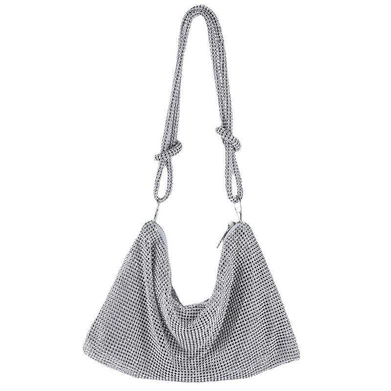 CMM High Brightness Handbag Metal Studded Diamond Dinner Bag Large Capacity Mommy and Lady Bag