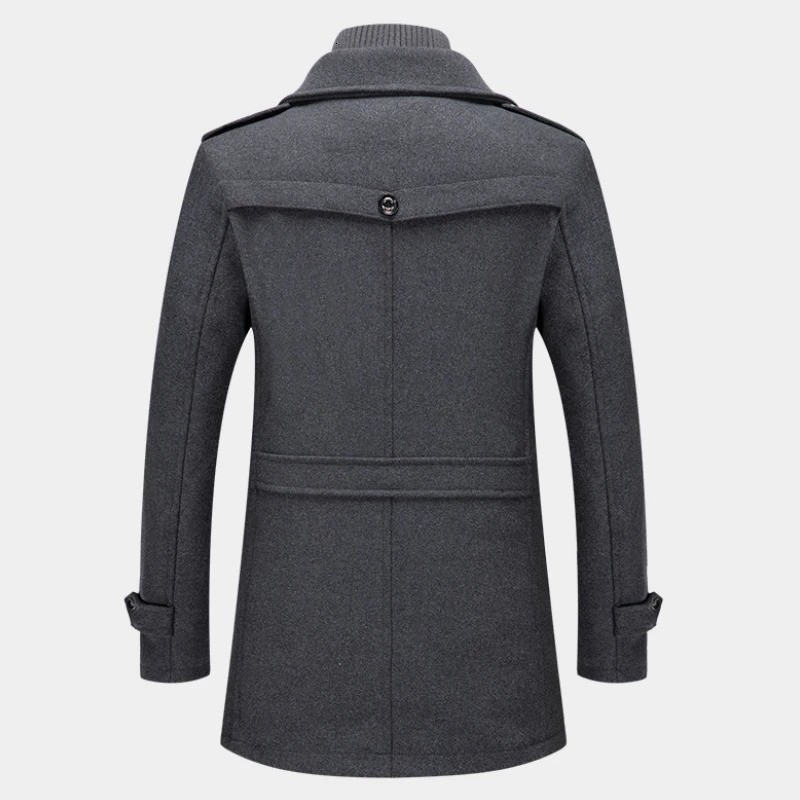 Two Piece Wool Blend Coat Mens Winter Collection Mens Cashmere Coat Ultra Thin Fit Wool Peacock Business Coat Windproof Machine 241031