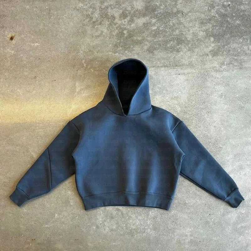 2024 Autumn Daily Casual Solid Color Sweatshirt Set American Strt Style Simple Loose Y2k Harajuku Mens and Womens Hoodies X241031