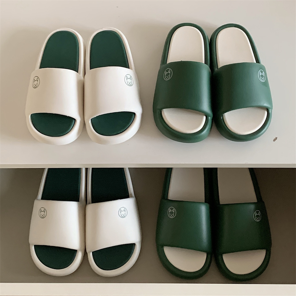 Soft cloud slippers new color matching slippers women's slide shoes indoor family platform slippers women's summer beach non-slip sandals