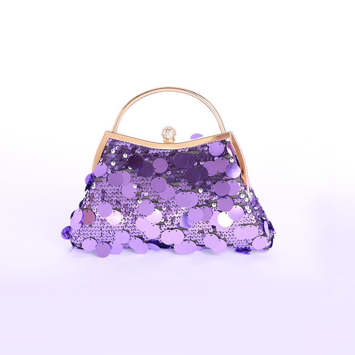 Bugbug new shiny sequin shell clip social socialite style banquet handbag dinner bag