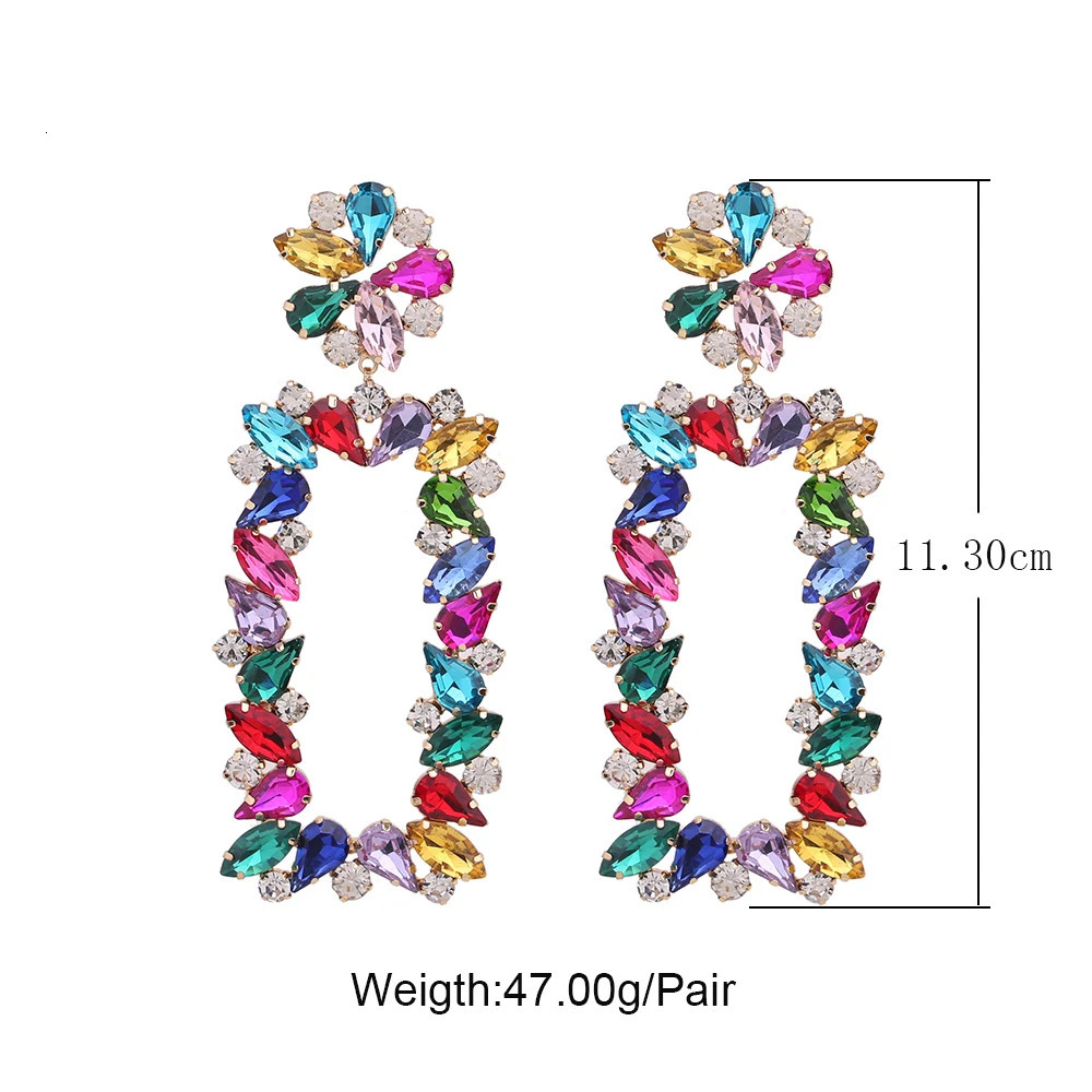 Wholesale rhinestone earrings geometric pendants earrings drop earrings jewelry accessories womens fashion trends earrings Bijoux 241031
