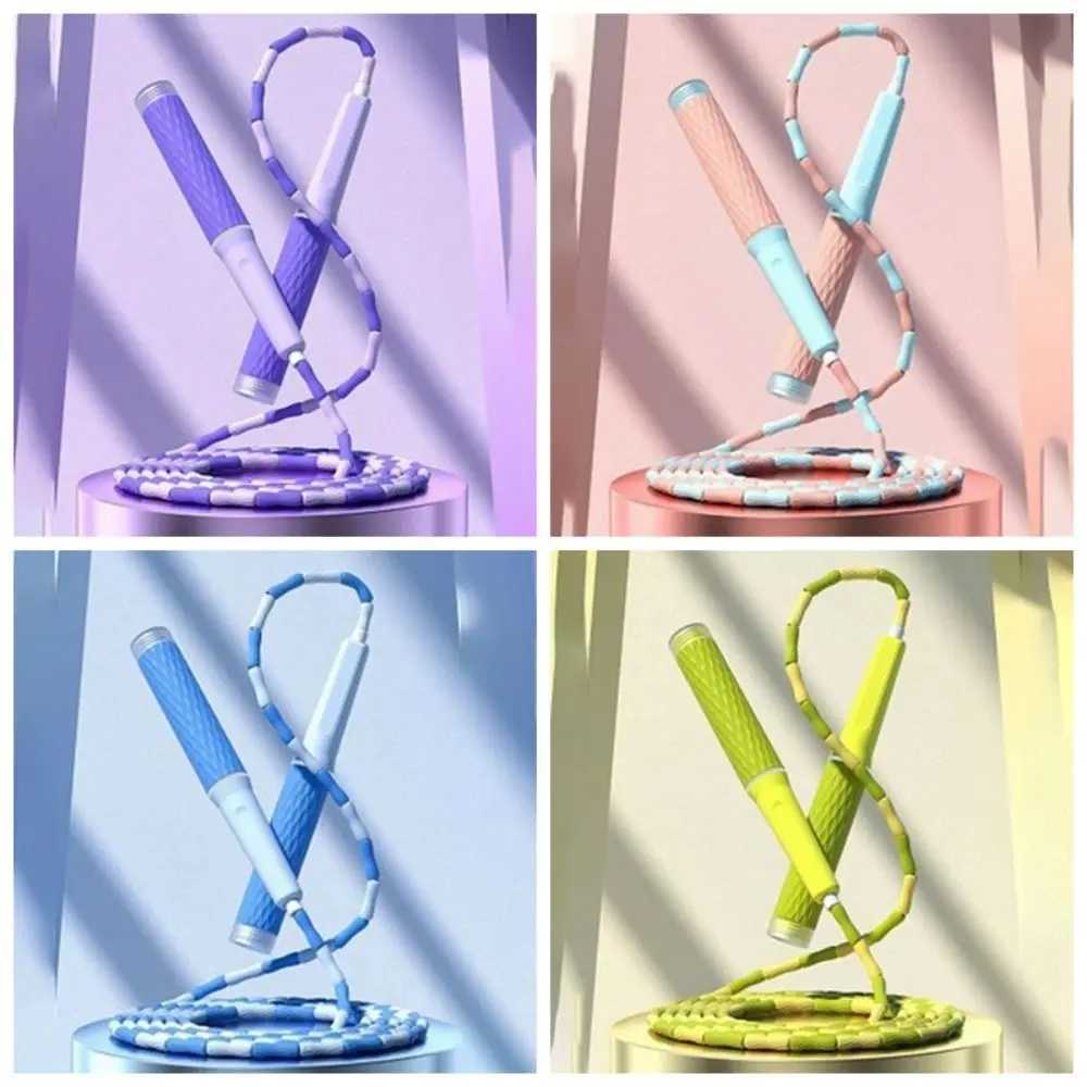 Adjustable jumping rope portable soft bead flexible and durable gym ski rope mens fitness giant training ropeW241101