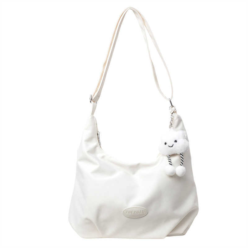 Shoulder Bags Tote Bag Large Capacity Trendy Autumn Simple Solid Color Shoulder Bag Commuting Student Class Fashionable Crossbody Bag 241015