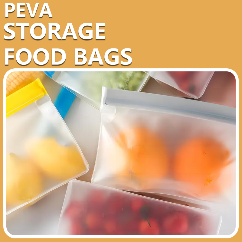 Amazon Cross border Foreign Trade Exclusive PEVA Stereoscopic Flat Food Packaging Storage Bag Zipper Preservation Bag