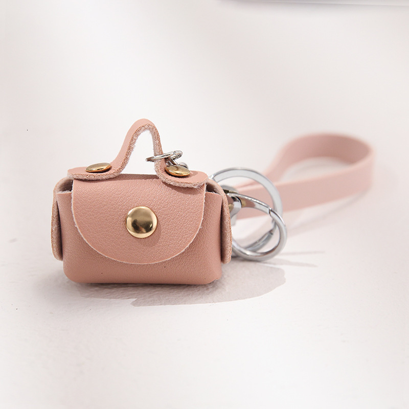 1PC Handmade Tiny PU Leather Handbag Decoration Bag Earphone Case Trendy Key Charm Miniature Purse Mini Pendant 240723 zhanyishengli