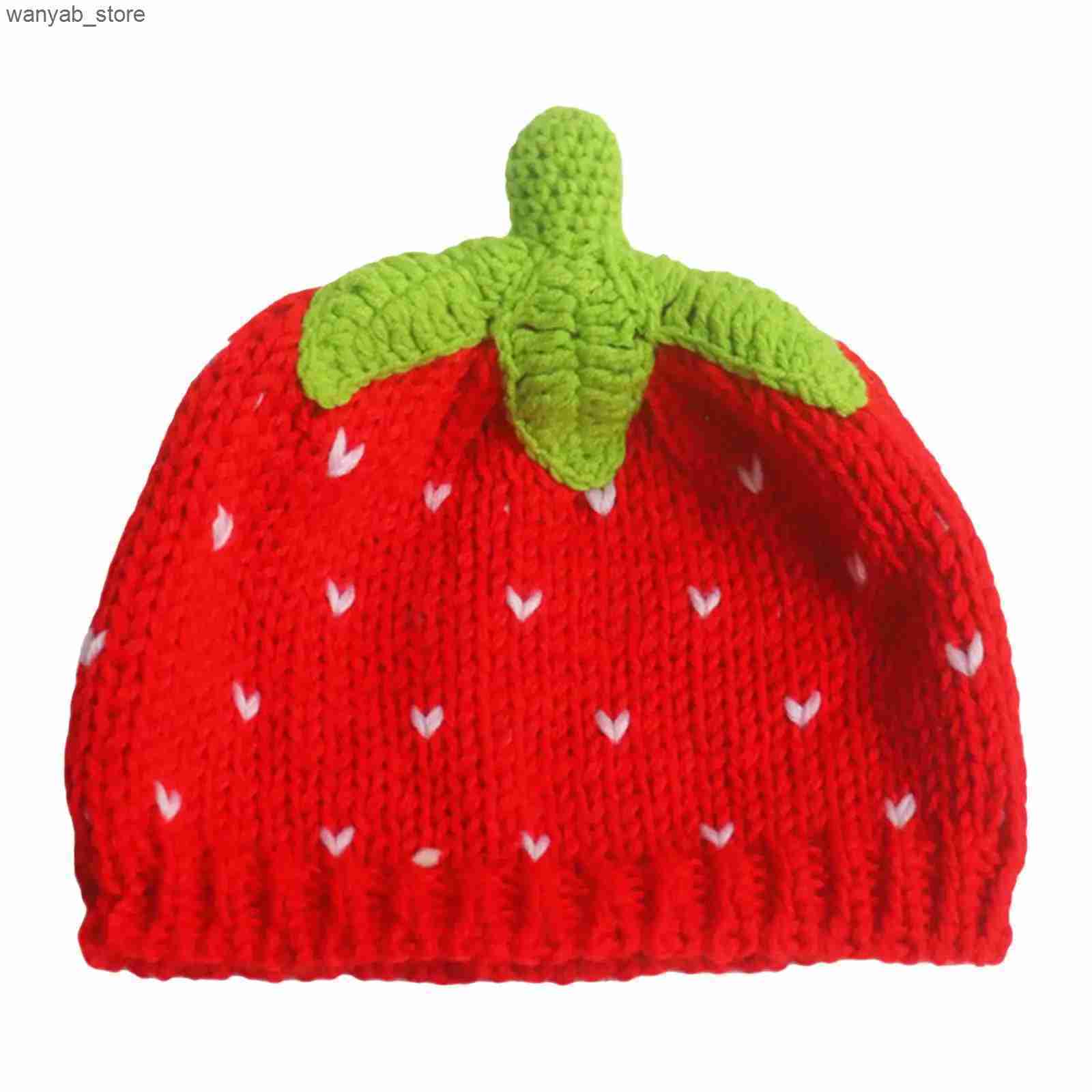Wide Brim Hats Bucket Hats Strawberry Hat Cold Weather Hat Women Decorative Adult Handmade Soft Cute Lady Lightweight Knit Beanie Strawberry Cap Winte