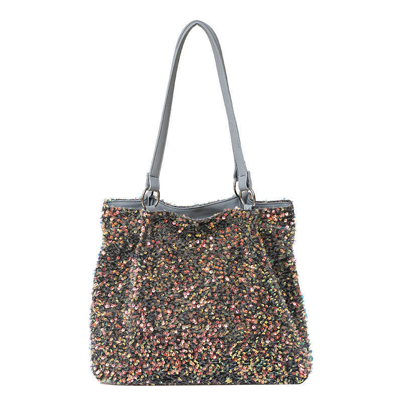 CMM Large Capacity Underarm Bag New Spring Fashion Sequin Colorful Shoulder Bag Womens Bucket Bag