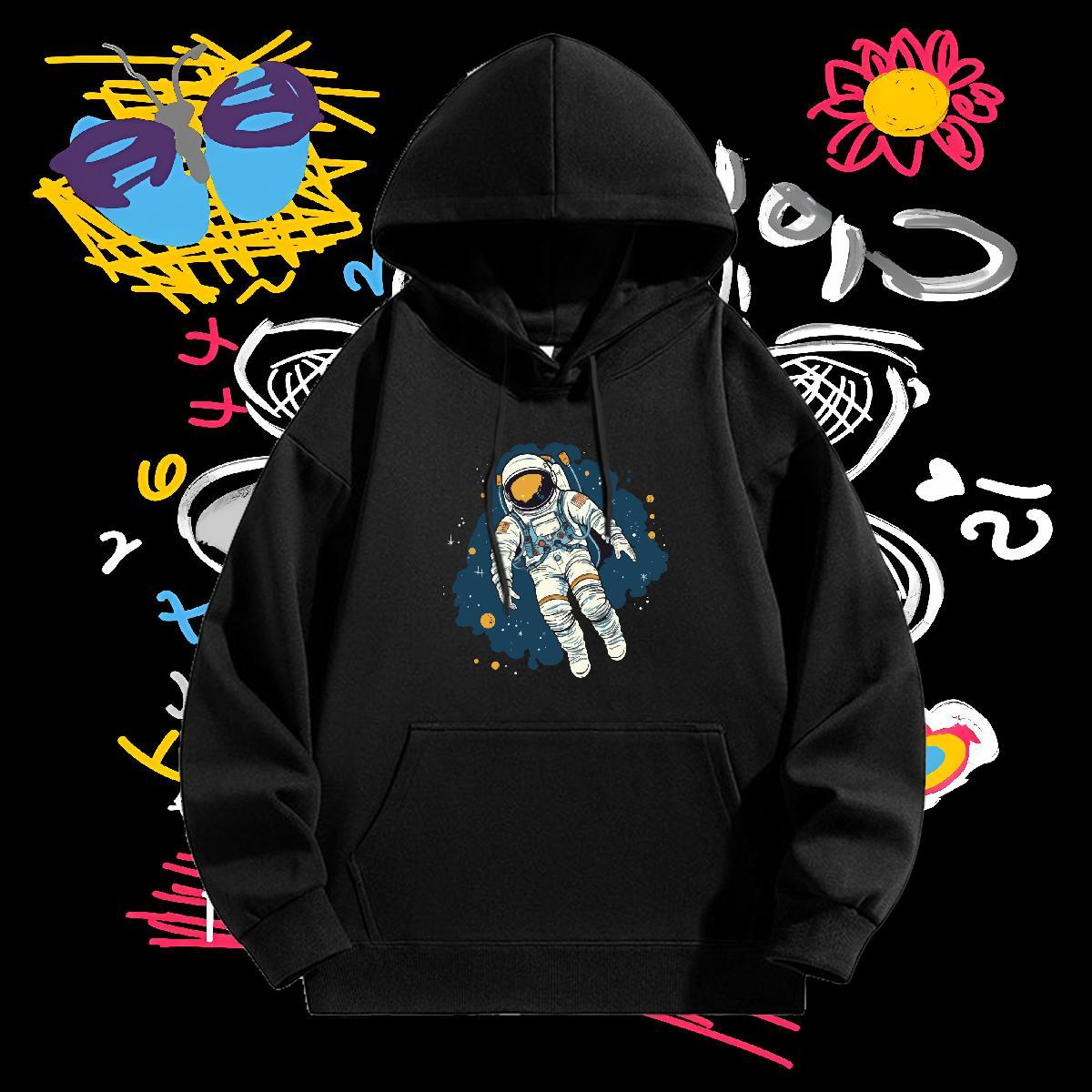2024 Mens Hoodie Long Sleeve Drawstring Comfortable Hoodie for Man Woman Black Oversized Pullover Hoodie Street Casual Thick Plush