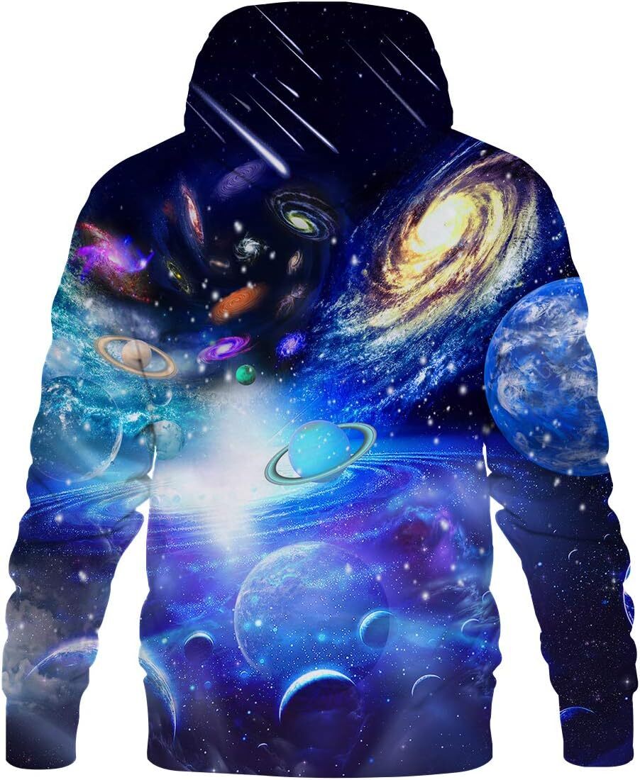 Hoodie for Mens Womens Graphic Hoodies for Men Women Unisex Novelty Sweatshirts Cool 3D Printed Pullover Hoody Hoodie with Pocket Graphic Trendy Starr