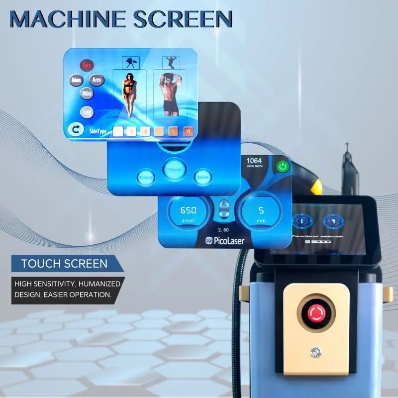 2 In 1 Diode Laser And Picosecond /755 1064 Diode Laser Hair Removal Picosecond /808NM Diode Laser Yag Picosecond Laser Tattoo