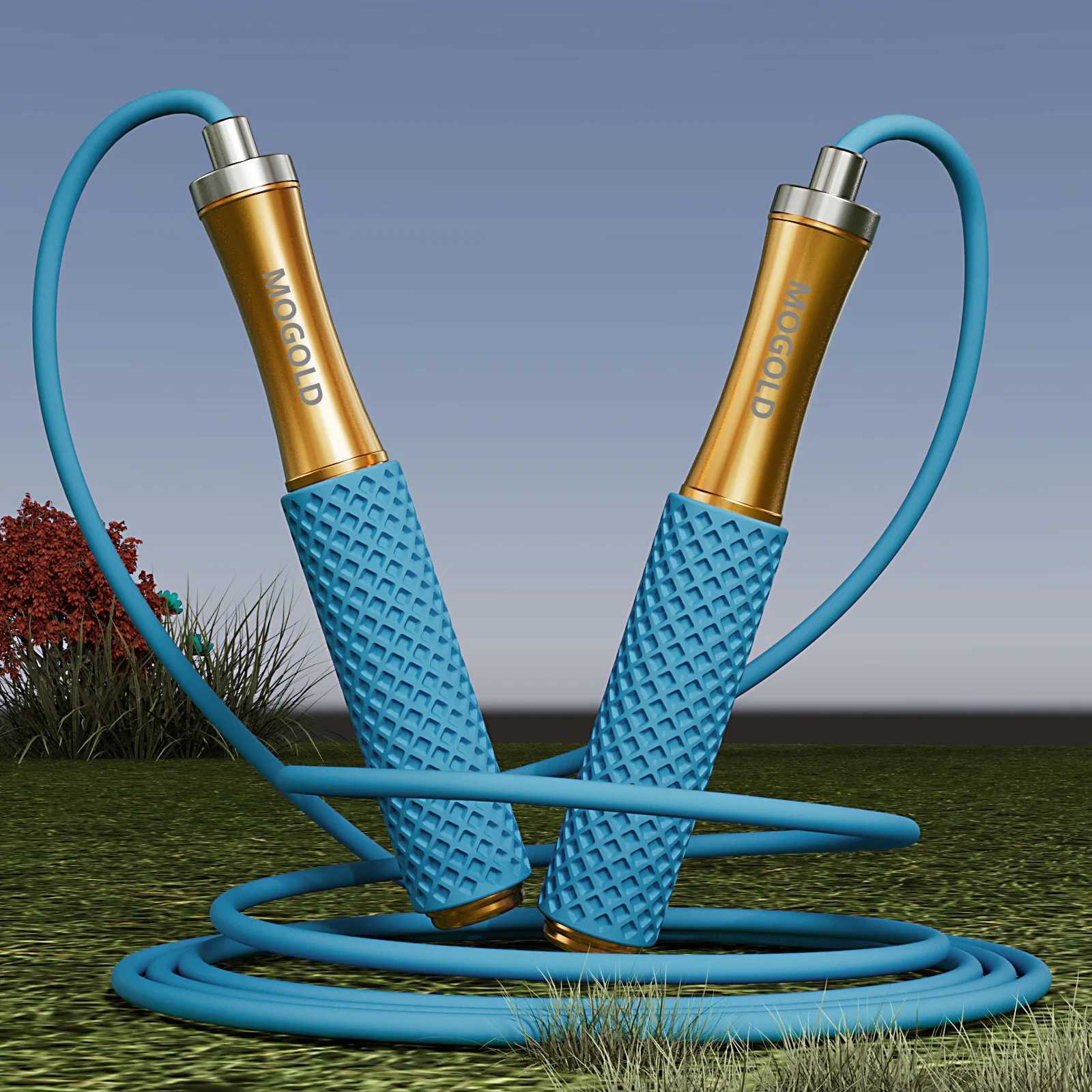 Childrens bearing jump rope aluminum alloy hand smooth rotation adjustable suitable for speed aerobic exercise FitnW241101