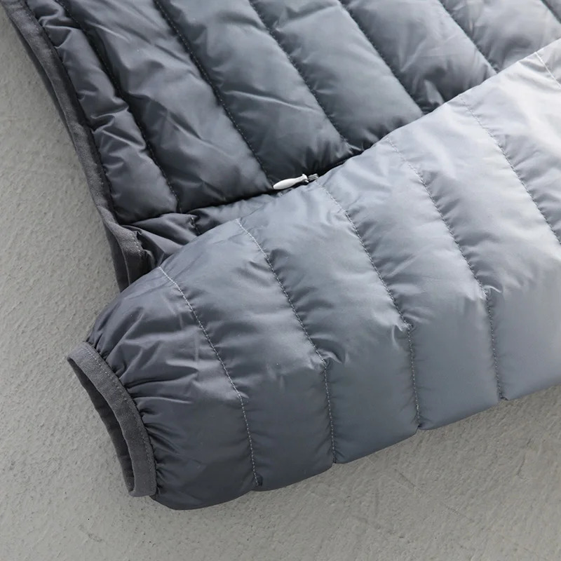 Top Grade Gradient Color Mens Hooded Puffer Jackets 2023 Winter 90 White Duck Down Men Ultra Lightweight Warm Coats 241024