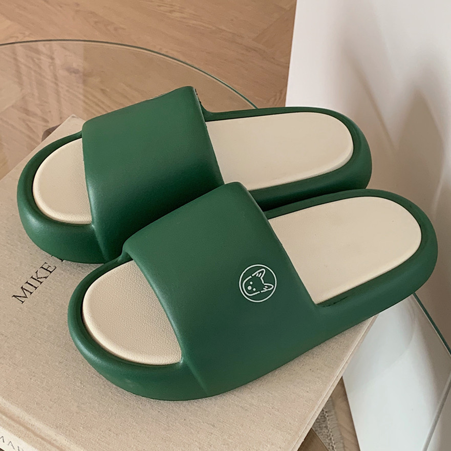 Soft cloud slippers new color matching slippers women's slide shoes indoor family platform slippers women's summer beach non-slip sandals