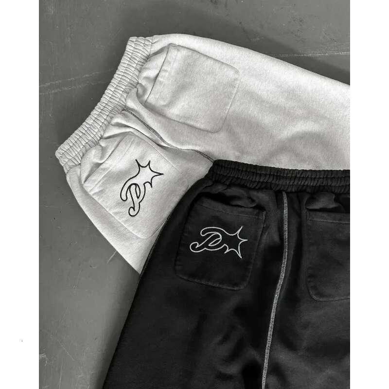Loose Drawstring Sweatpant Personalized Y2k Straight Hiphop Letter Embroidered Sweatpants 2024 American Retro Casual Pants