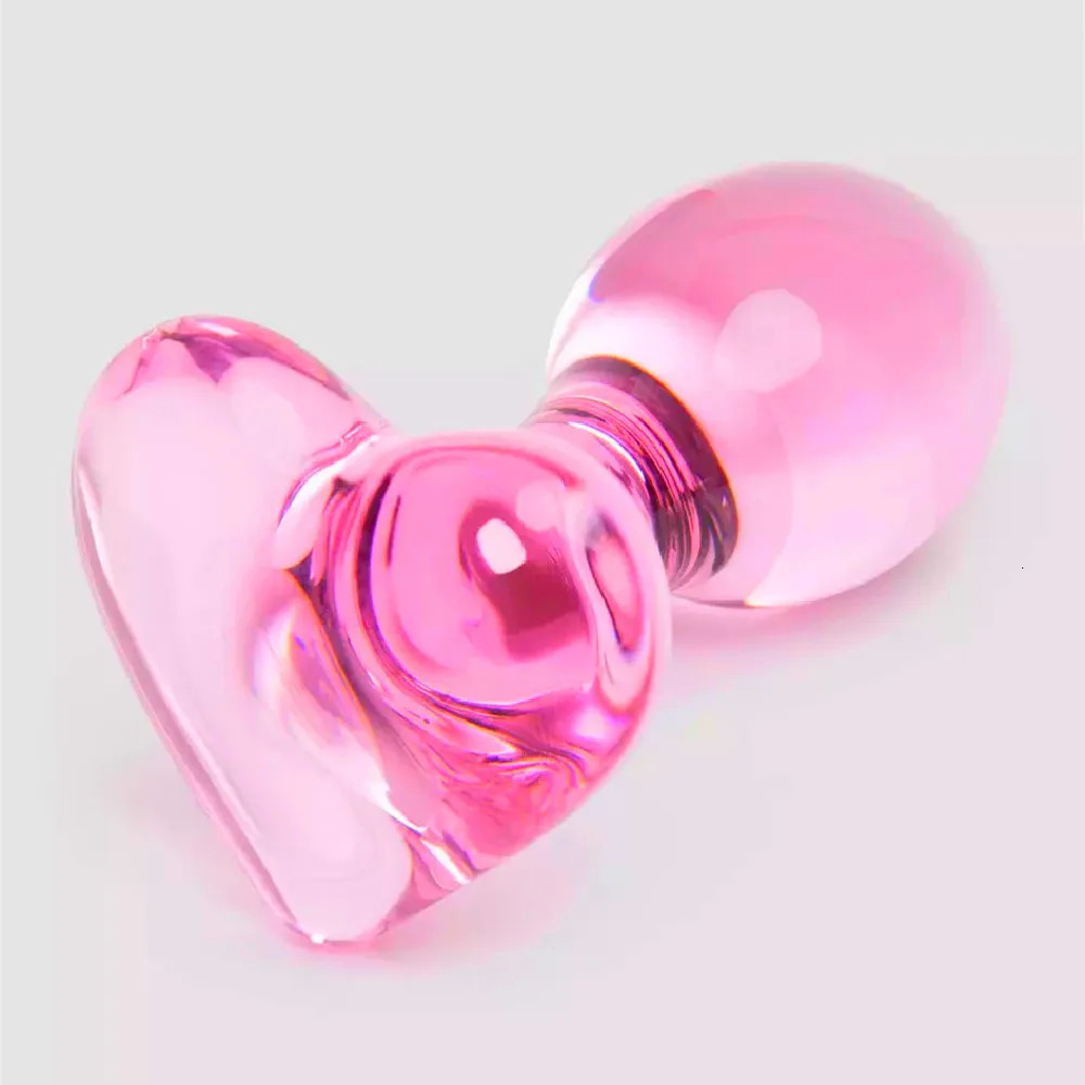 Cute Heart Glass Butt Plug Sex Toy Explore Ball Bullet Ass Masturbation Women Man Gay Stimulate Orgasmic Lesbian Anus Game 241031