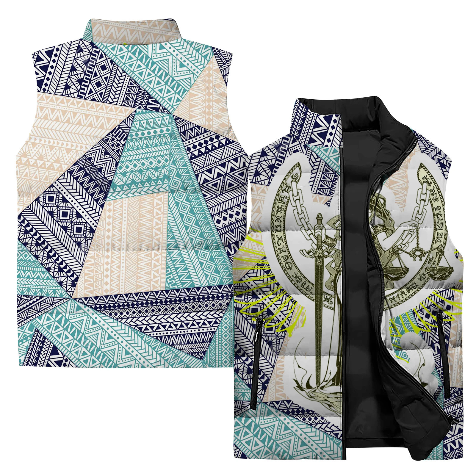 Vintage Vests for Men Vest Warmth Durable Man Jackets 3D Printing Mens Clothing Trend Clock Retro Butterfly Fashion Working 241031