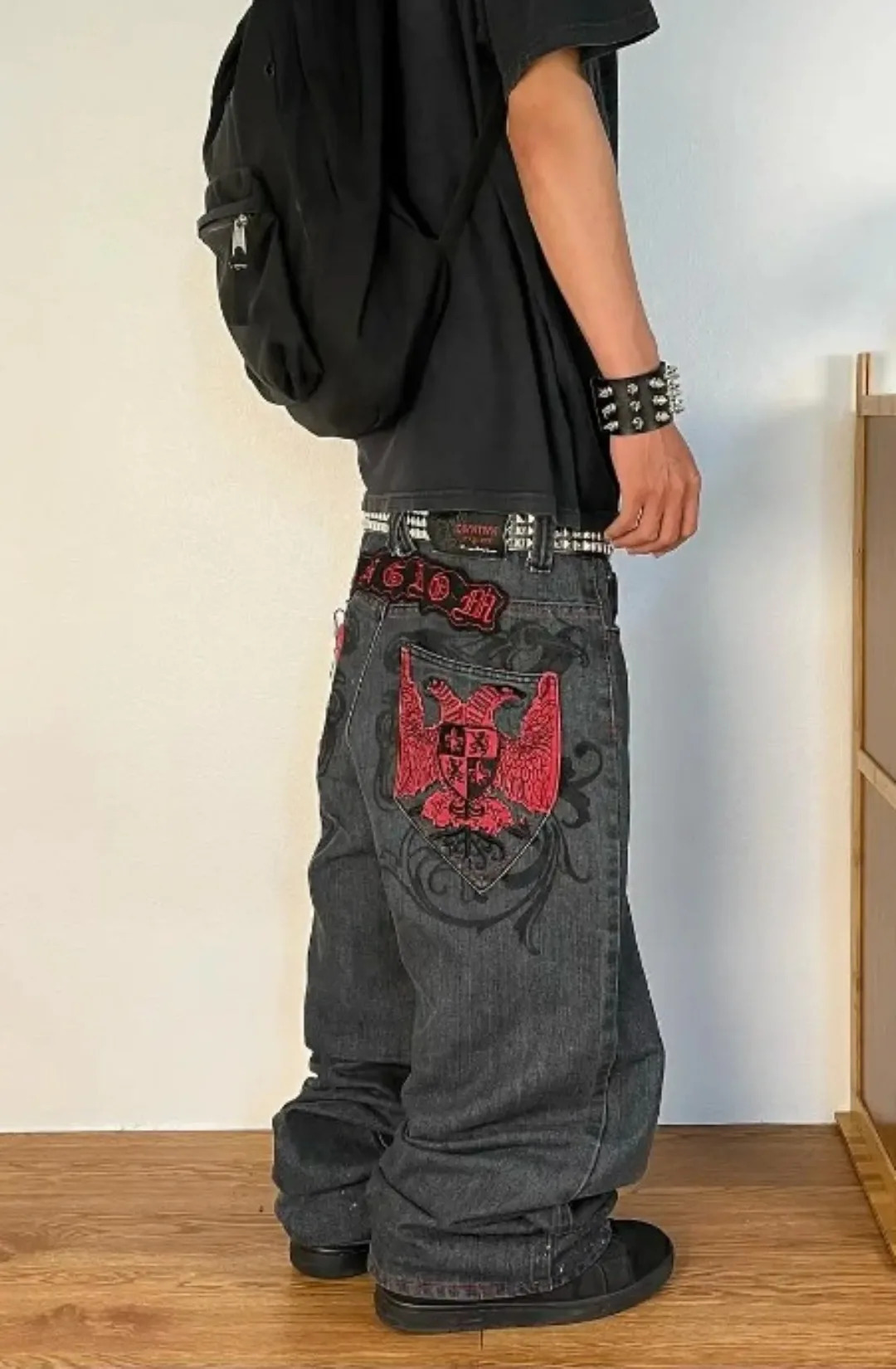 2024 American Diversified Washed Retro Gradient Loose Jeans Y2K Fashion Casual Gothic High Waist Pants For Men And Women 241024