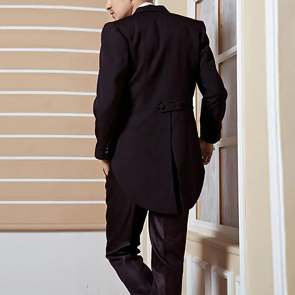 Men Blazer Pants Vintage Double Breasted Color Block Swallowtail Formal Suit Spring Autumn Tuxedo Singer Costume Outfit 241024