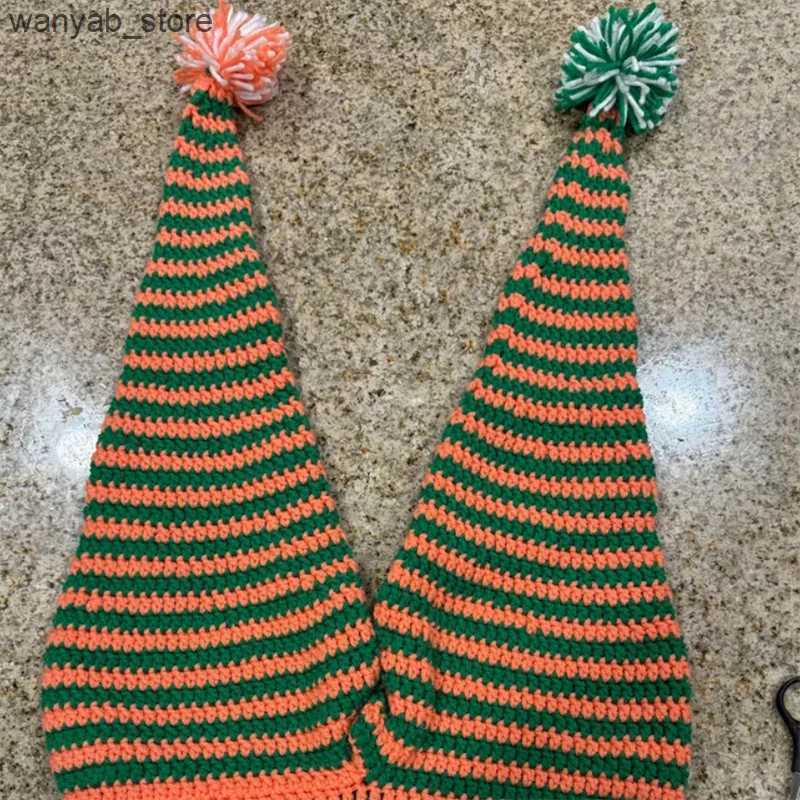 Wide Brim Hats Bucket Hats Handmade Striped Clown Hat Oversized Hats Headdress Photo Props Adult Children Crocheted Hat Handmade Clown Hat New Year Wi