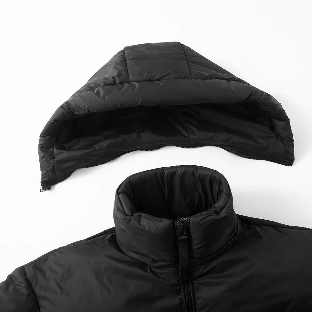 Winter Mens Down Jacket Hooded Casual Short Splicing Thick White Duck Warm Coat Trendy Male Ski Lightweight 241024