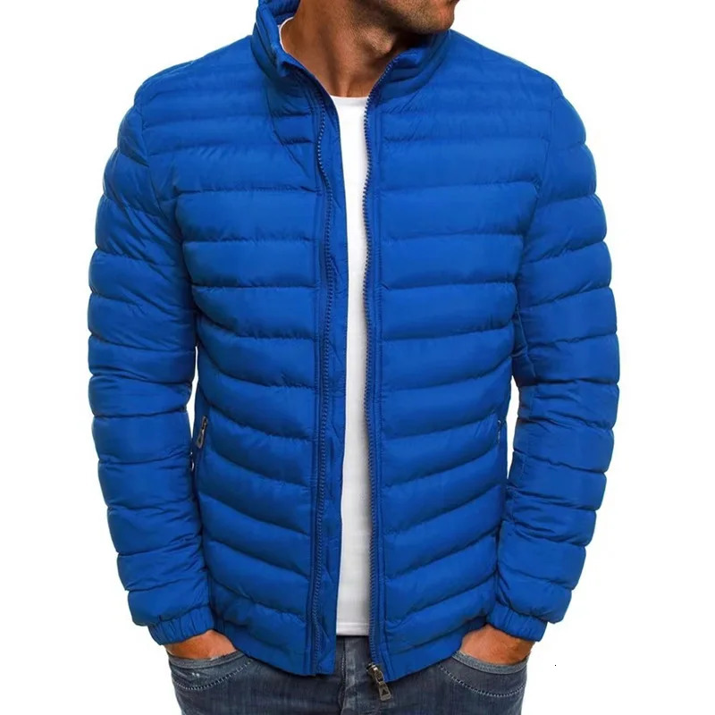 2024 Winter Jacket Mens Stand Collar Warm Parka Coat Street Fashion Casual Outer 241024