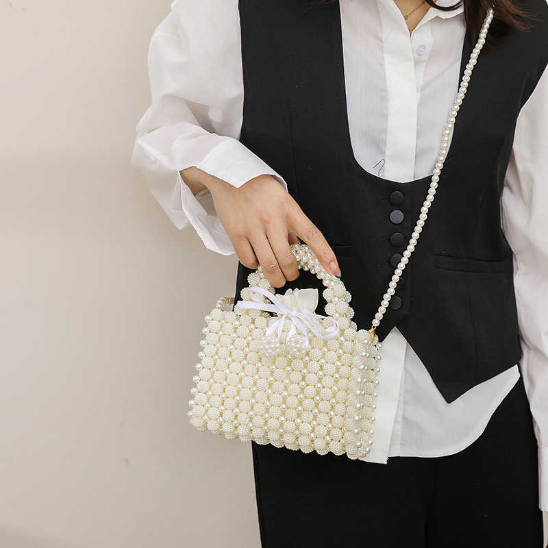 CMM Little Fairy Bag New Fashion Beaded Weaving Handheld Crossbody Stylish Tote Bag