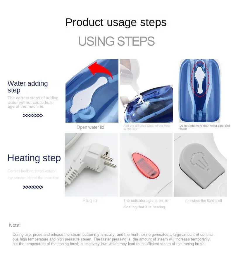 110v/220v household clothing steam engine handheld portable iron 800W travel portable steam engine small iron Y241101