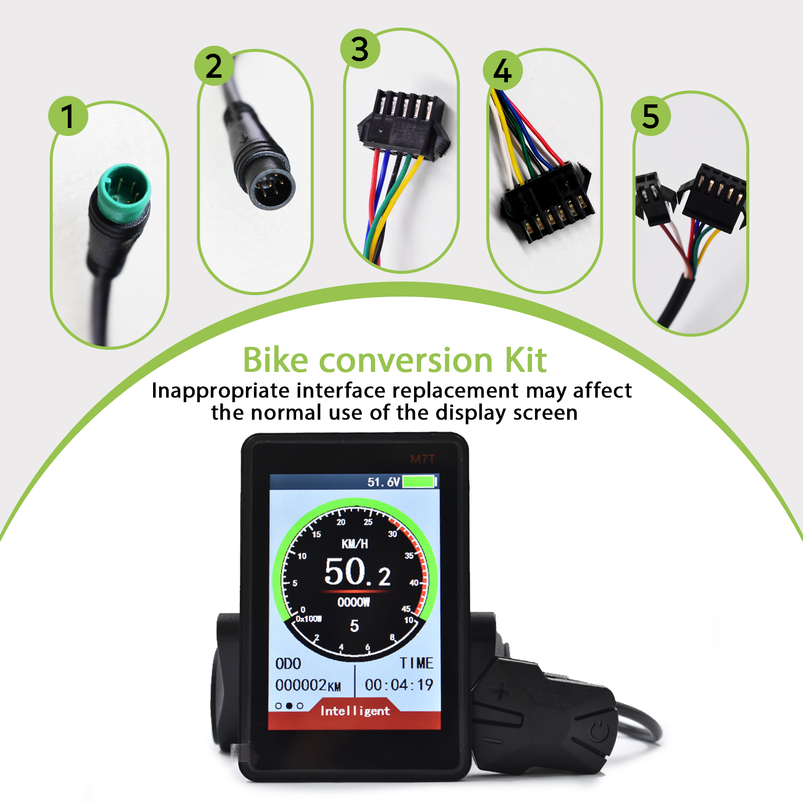 M7T Electric Bike Display & Cycling Computer Combo - Robust Design for Professionals