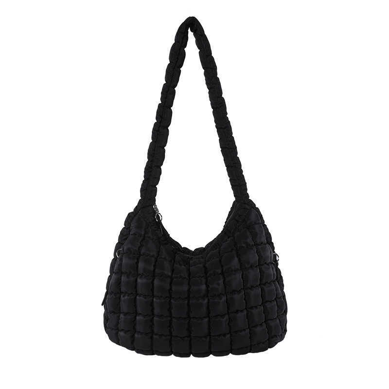 CMM Bubble Commuter Leisure Tote Bag New Embroidered Thread Filled Cotton Down Single Shoulder Large Capacity Underarm Cross Shoulder Bag